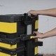 Ящик металлопластмассовый Rolling Workshop, размеры 568x730x389 мм, на колесах STANLEY 1-95-621